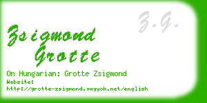 zsigmond grotte business card